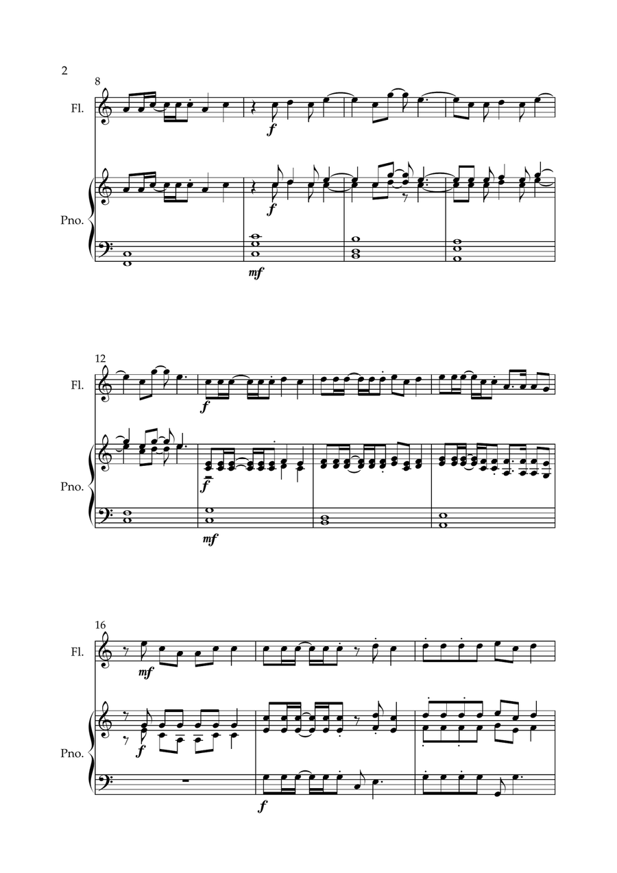 Waka Waka (This Time For Africa) Flute Solo scores gallery preview page 2