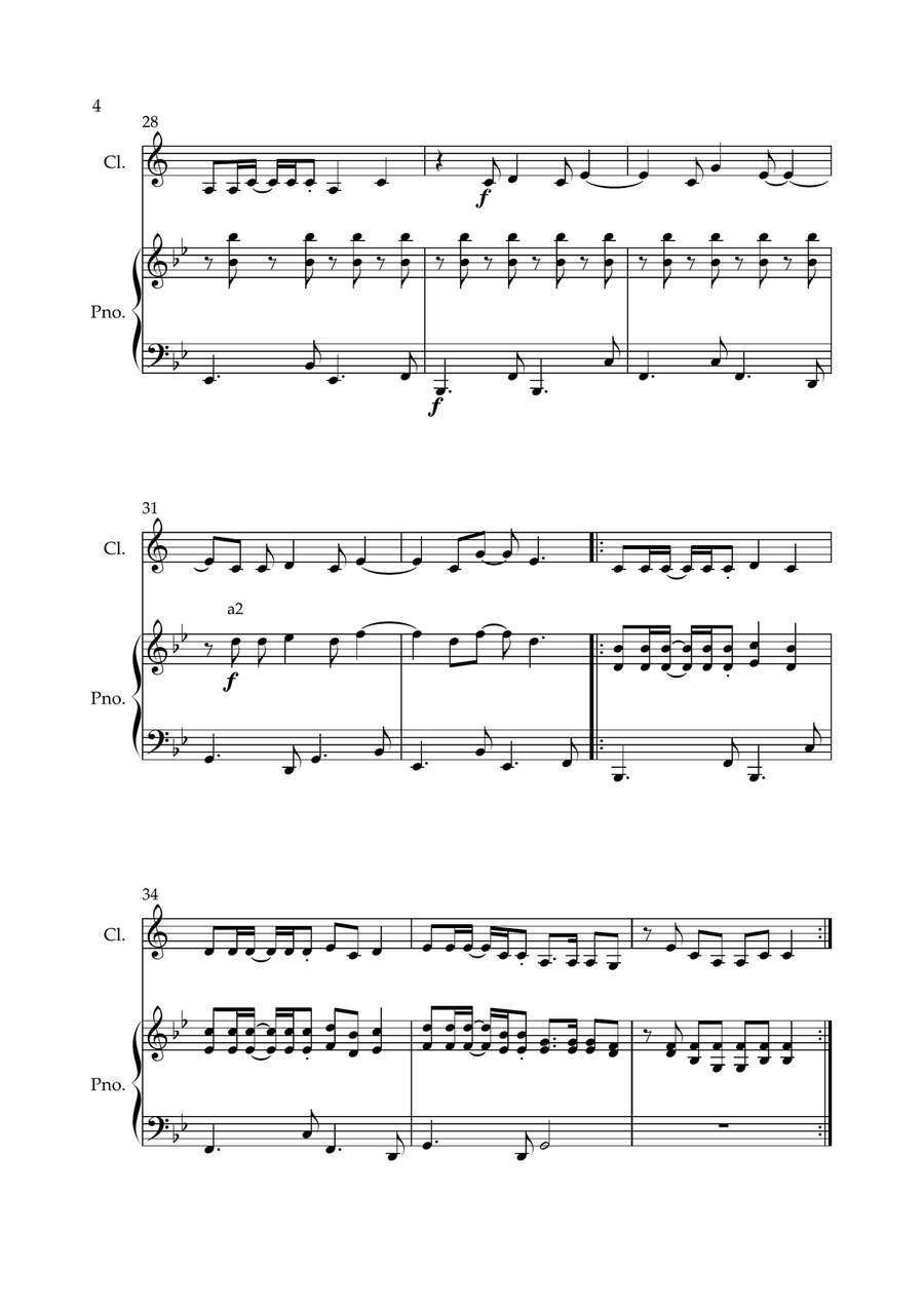 Waka Waka (This Time For Africa) Clarinet Solo scores gallery preview page 4