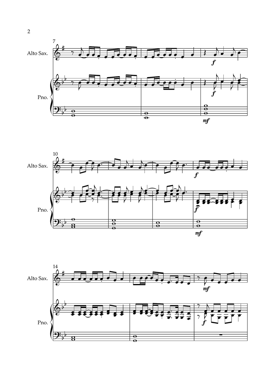 Waka Waka (This Time For Africa) Alto Saxophone scores gallery preview page 2
