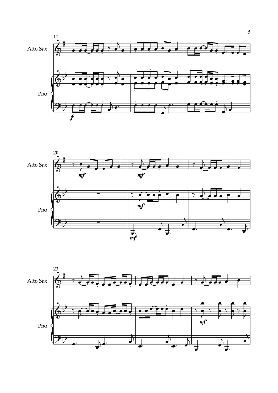 Waka Waka (This Time For Africa) Alto Saxophone scores gallery preview page 3