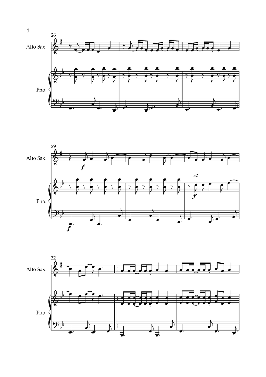 Waka Waka (This Time For Africa) Alto Saxophone scores gallery preview page 4