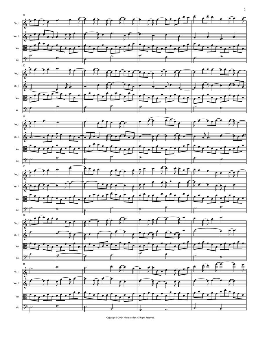 The Fair Folk Would Wander Here: String Quartet Version String Quartet scores gallery preview page 2