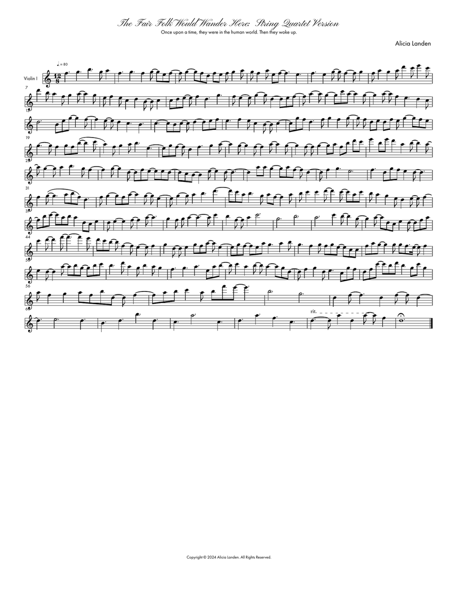 The Fair Folk Would Wander Here: String Quartet Version String Quartet scores gallery preview page 4