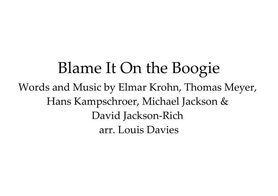 Blame It On The Boogie Baritone Horn TC scores gallery preview page 1