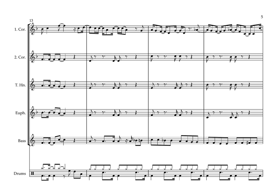 Blame It On The Boogie Baritone Horn TC scores gallery preview page 5