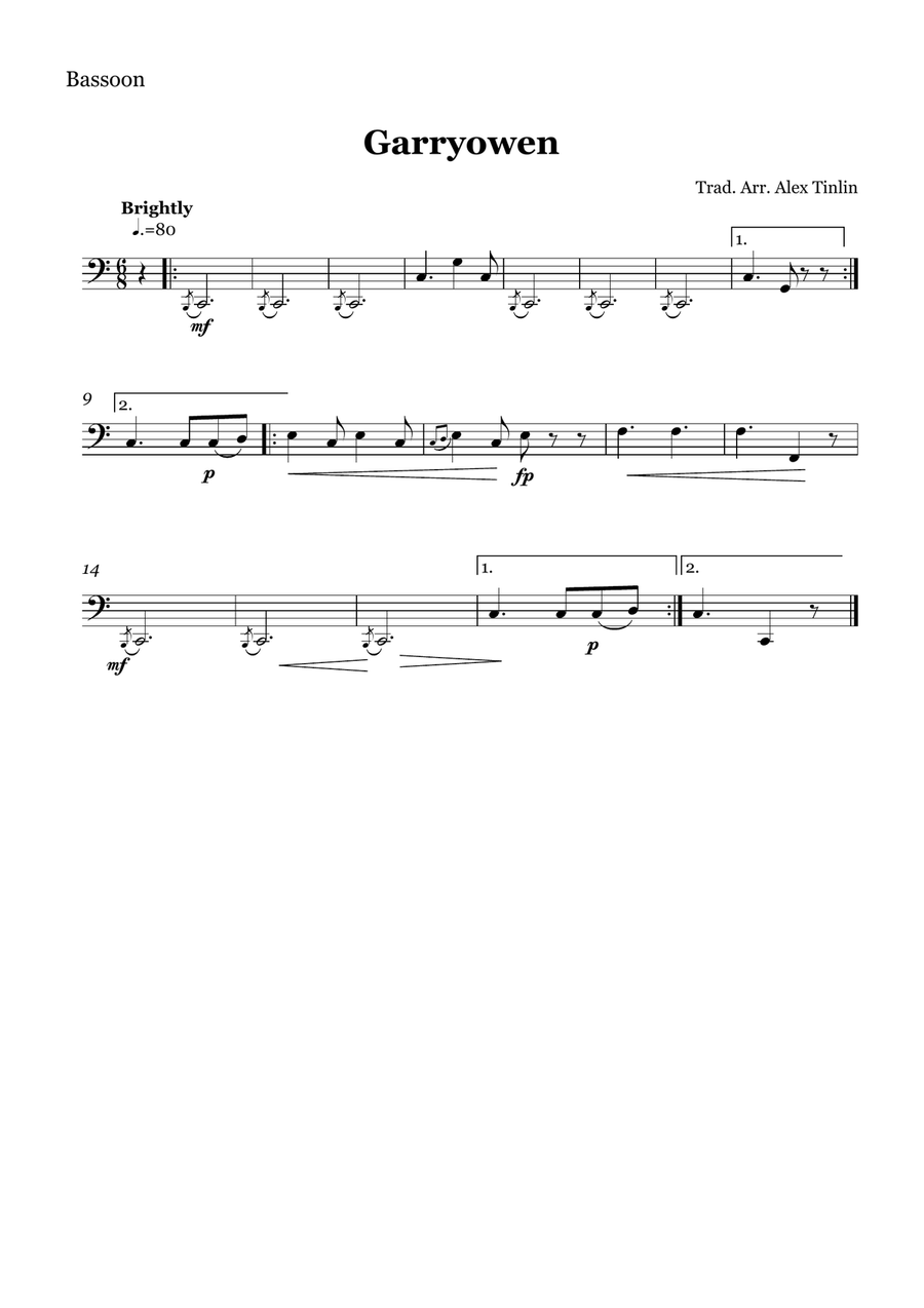 Garryowen Garryowen Woodwind Quartet scores gallery preview page 4