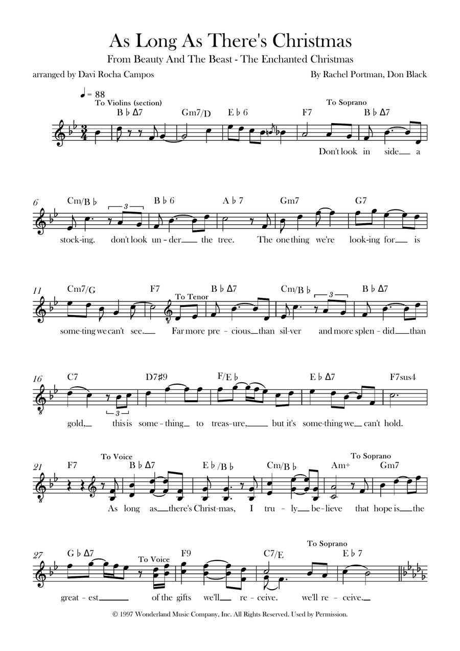 As Long As There's Christmas Piano scores gallery preview page 1