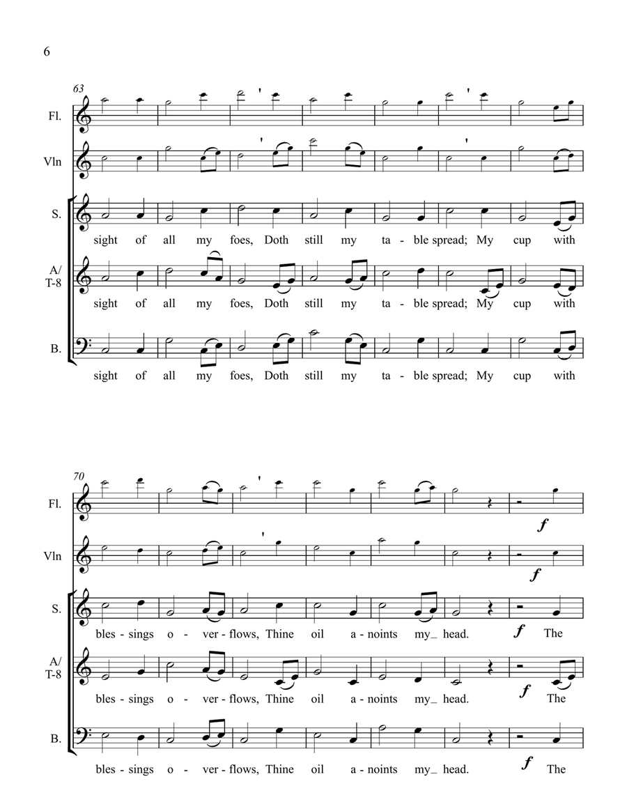 My Shepherd Will Supply My Need 4-Part scores gallery preview page 6