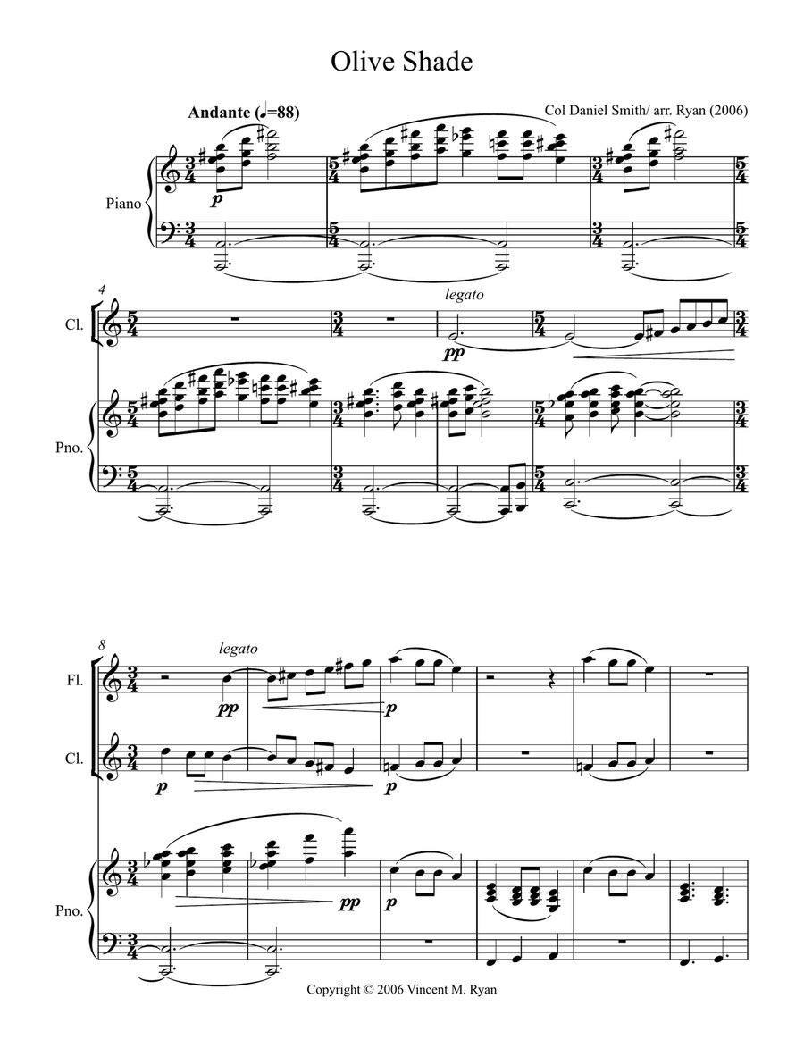 Olive Shade Olive Shade 4-Part scores gallery preview page 1