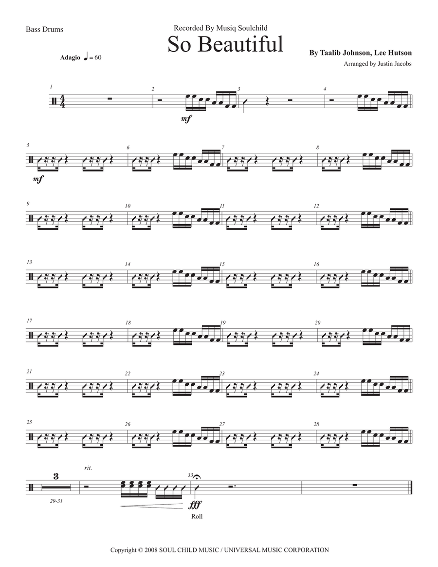 So Beautiful So Beautiful Marching Band scores gallery preview page 6