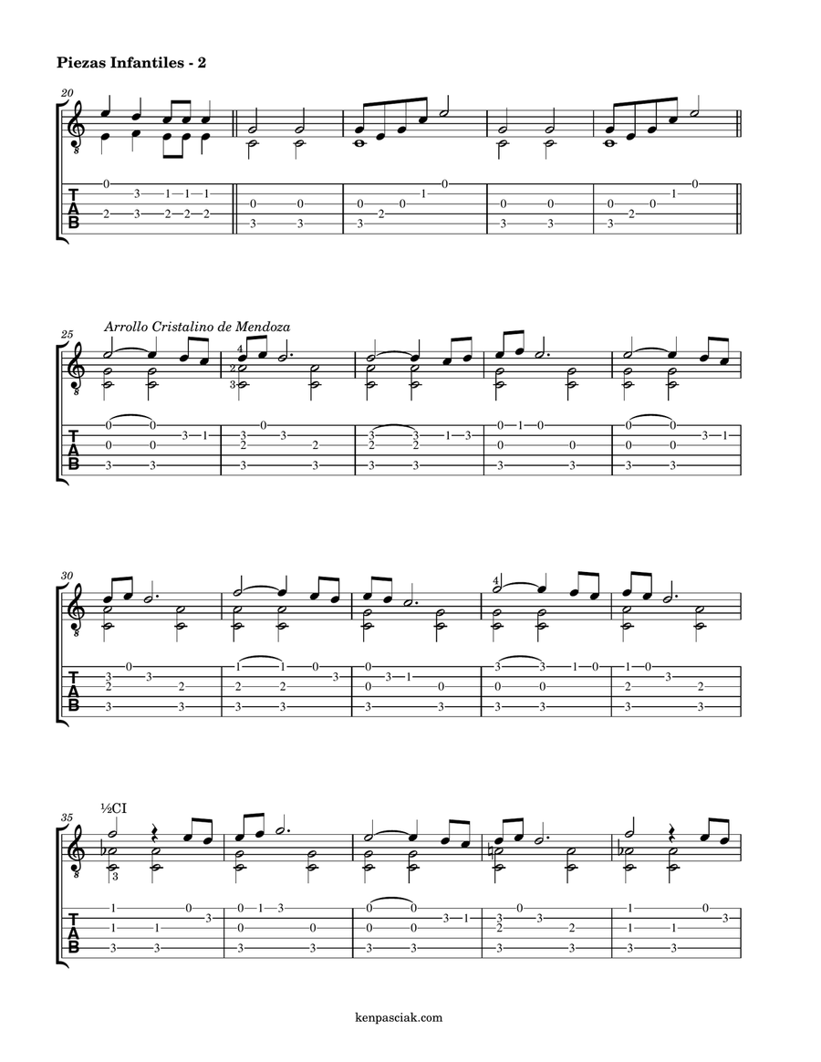 Medley: Pampeana Argentina with Trote, Trote, Caballito and Arroyo Cristalino De Mendoza Guitar Tablature scores gallery preview page 2