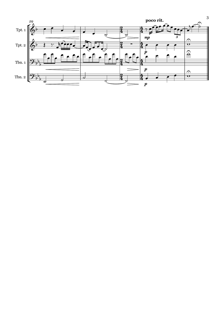 Golden Slumbers Golden Slumbers Brass Quartet scores gallery preview page 3