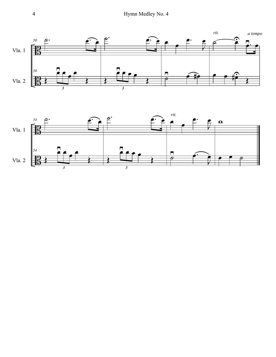 Hymn Medley No. 4 (Viola Duet) String Duet scores gallery preview page 4