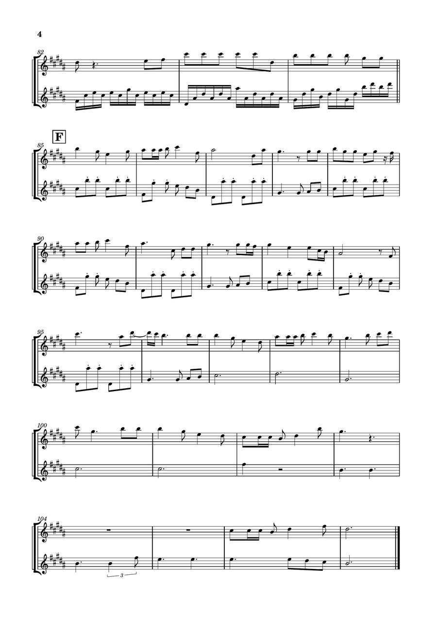 Die With A Smile Clarinet Duet scores gallery preview page 4