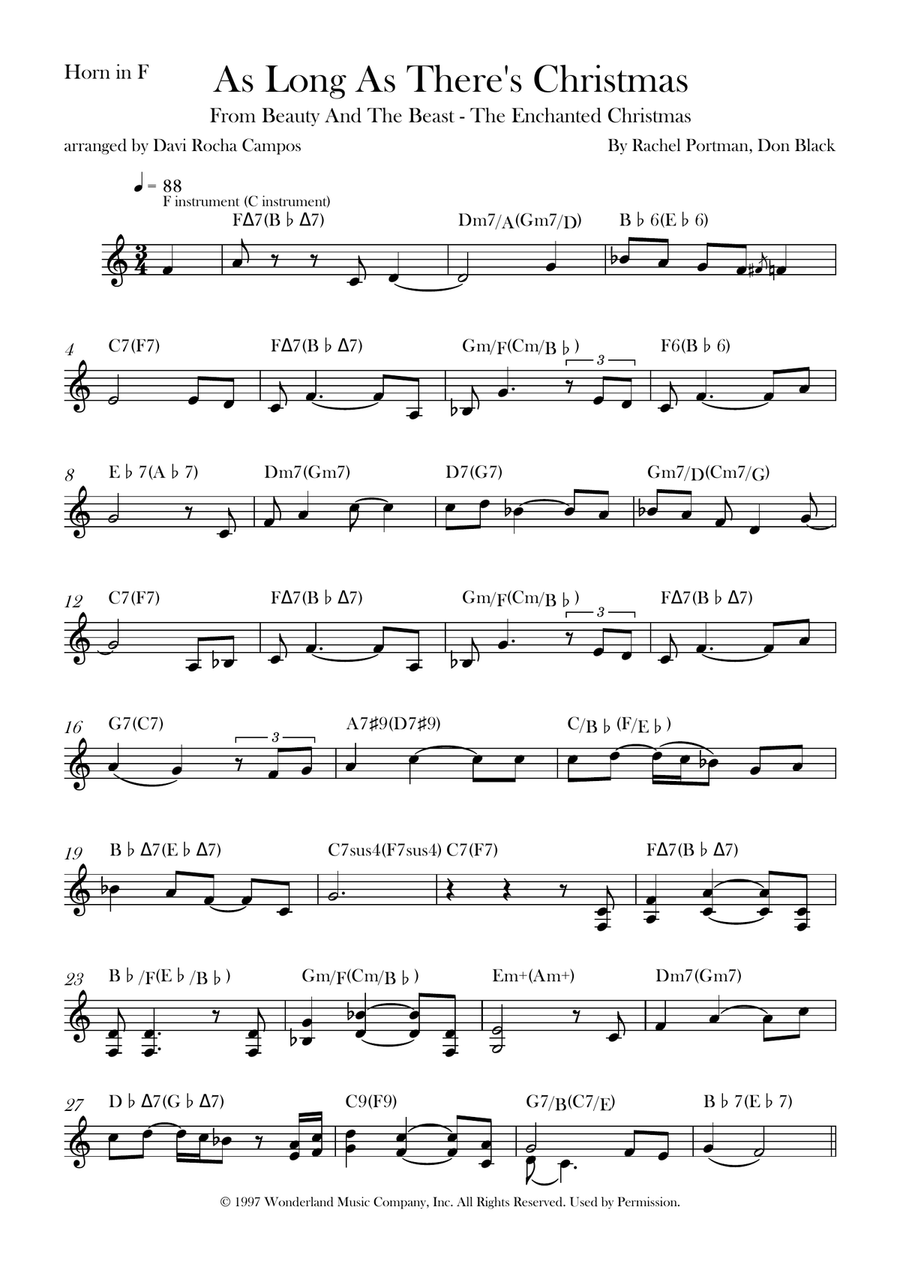 As Long As There's Christmas Horn Solo scores gallery preview page 1