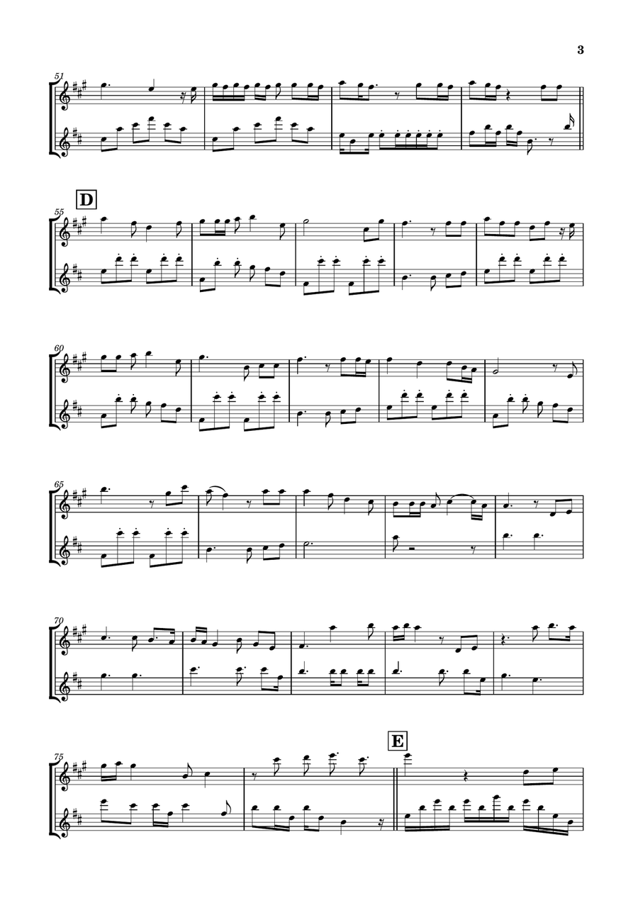 Die With A Smile Flute Duet scores gallery preview page 3