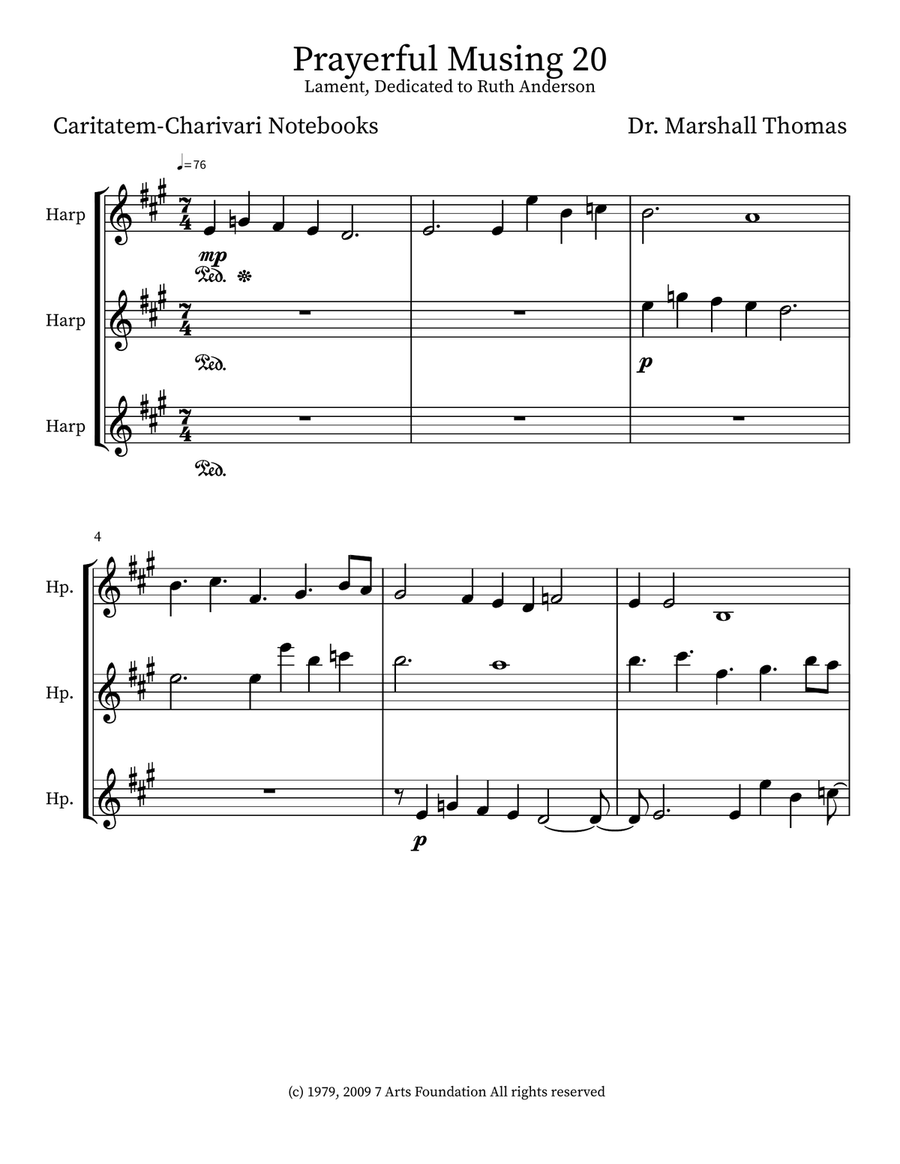 Prayerful Musing 20 Prayerful Musing 20 Small Ensemble scores gallery preview page 1