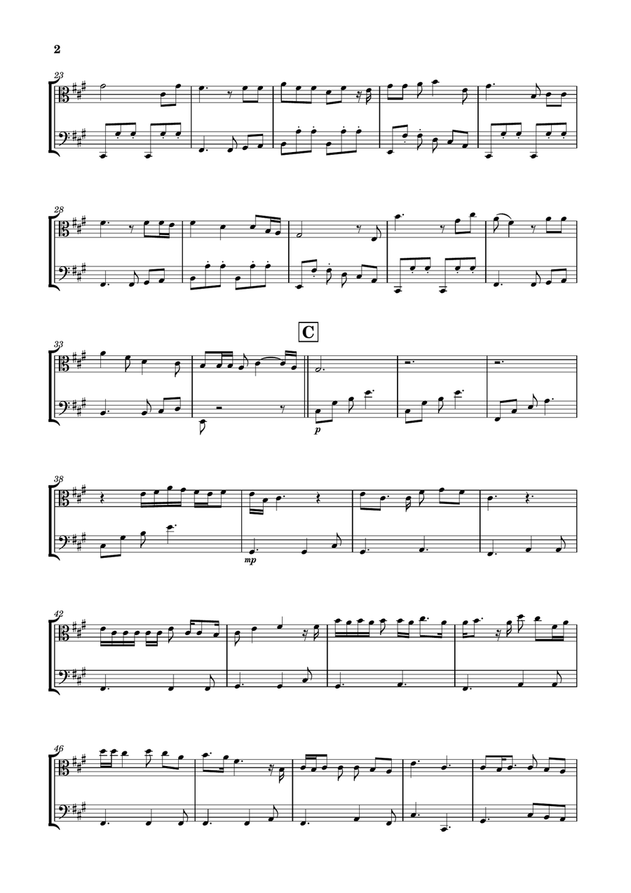 Die With A Smile String Duet scores gallery preview page 2