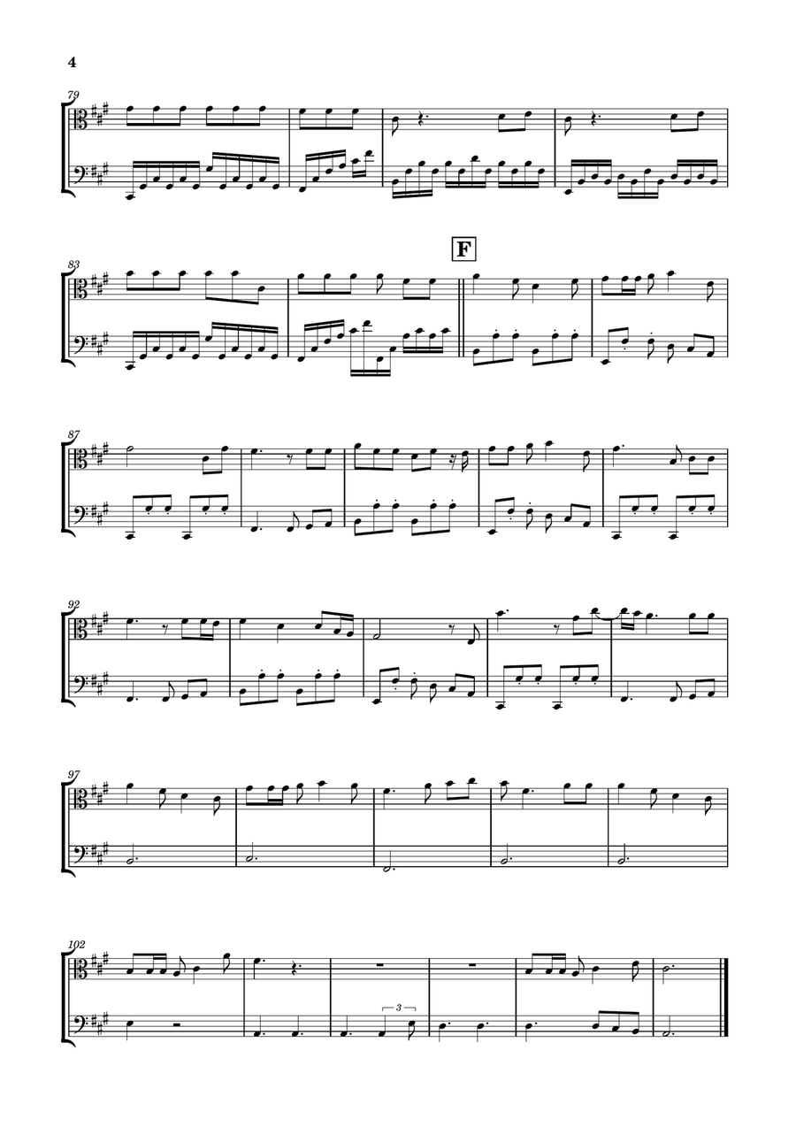 Die With A Smile String Duet scores gallery preview page 4
