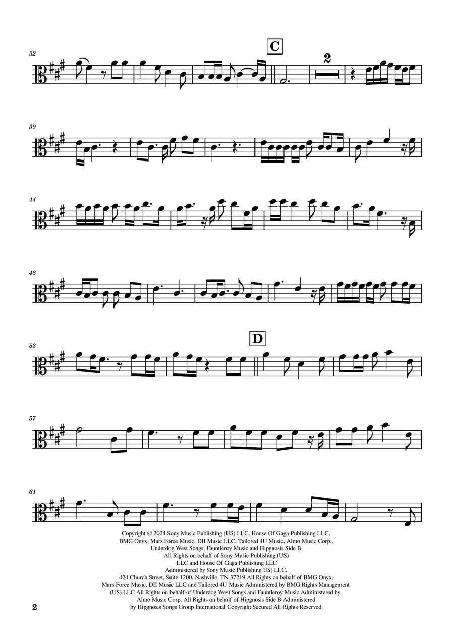 Die With A Smile String Duet scores gallery preview page 6