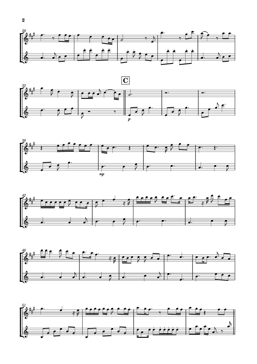 Die With A Smile Woodwind Duet scores gallery preview page 2