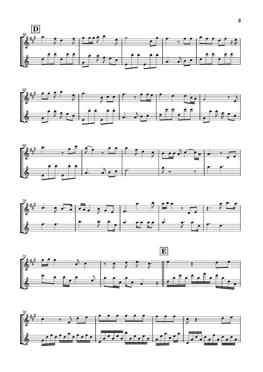 Die With A Smile Woodwind Duet scores gallery preview page 3