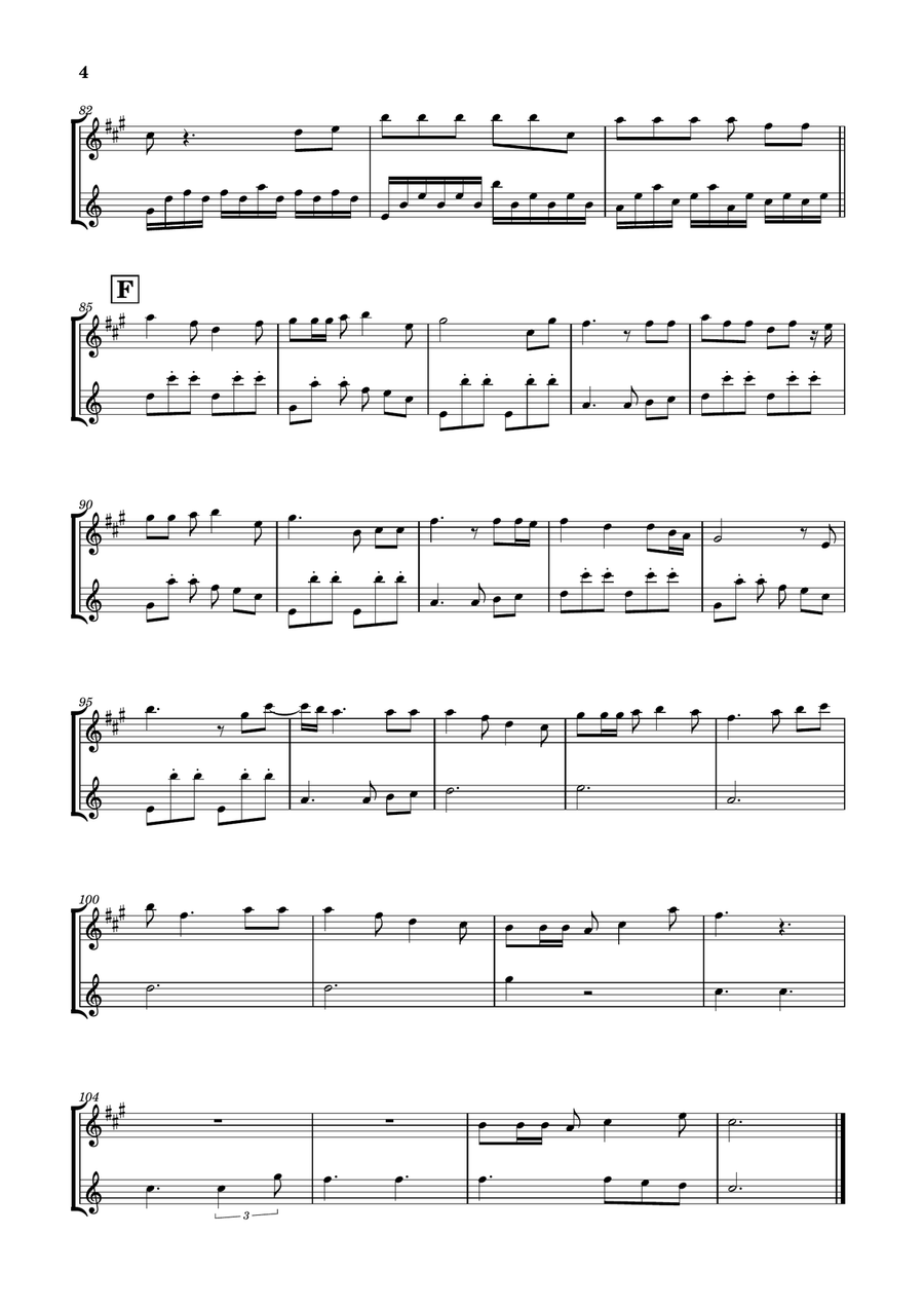 Die With A Smile Woodwind Duet scores gallery preview page 4
