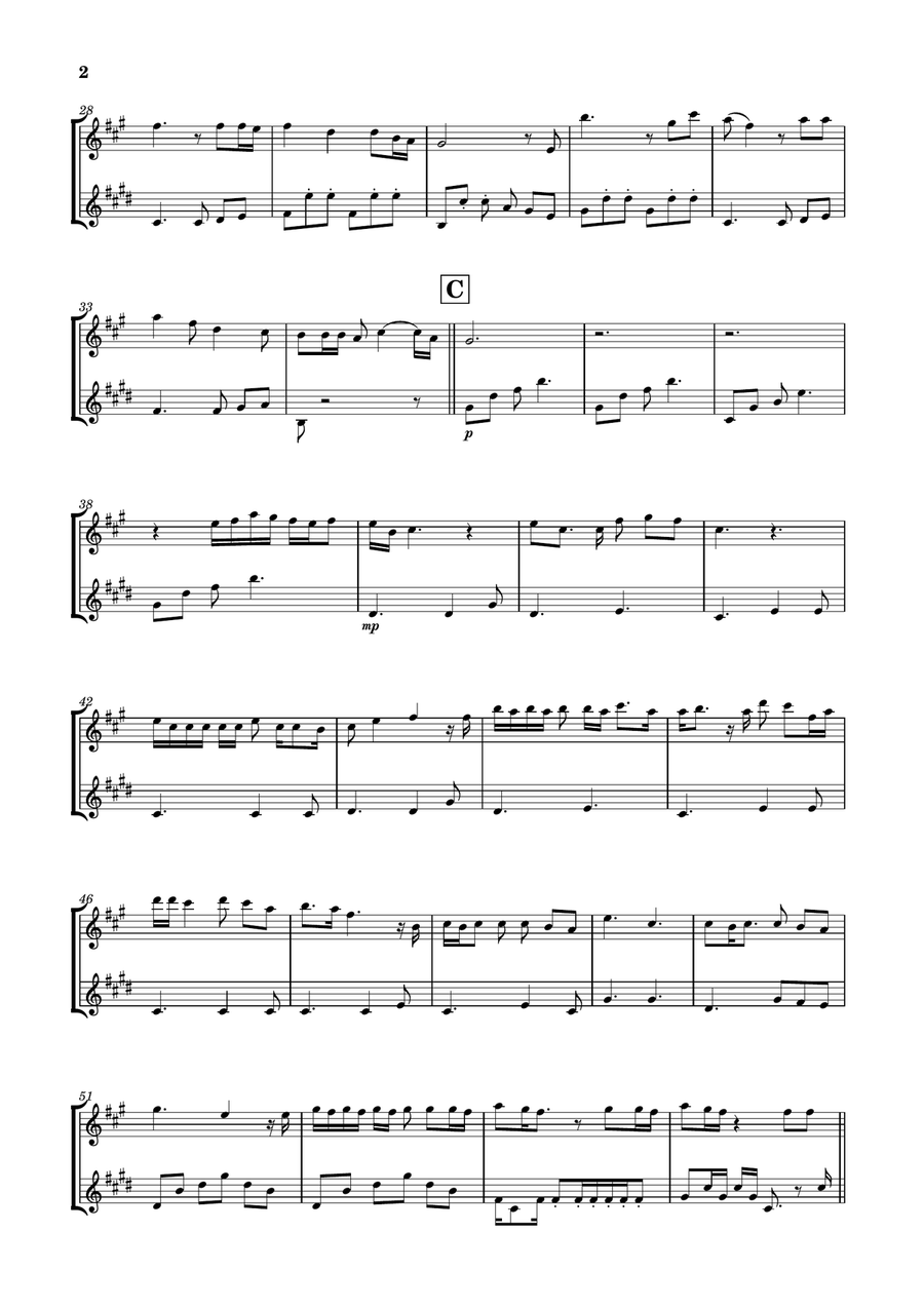 Die With A Smile Woodwind Duet scores gallery preview page 2