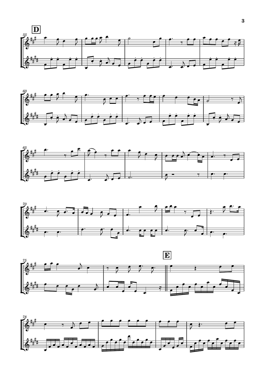 Die With A Smile Woodwind Duet scores gallery preview page 3