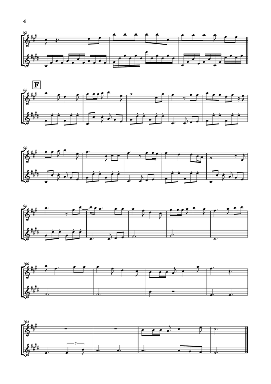 Die With A Smile Woodwind Duet scores gallery preview page 4