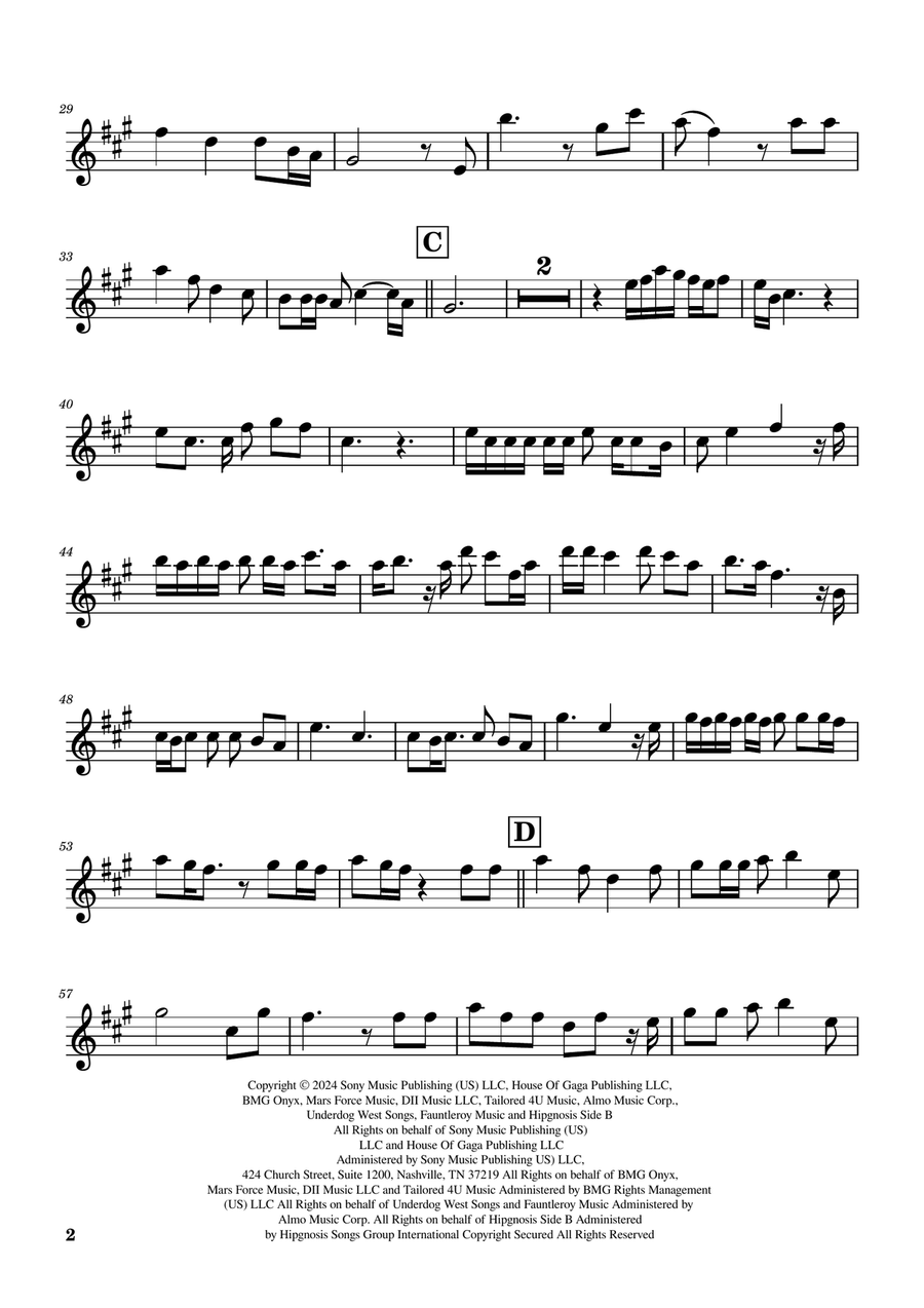 Die With A Smile Woodwind Duet scores gallery preview page 6