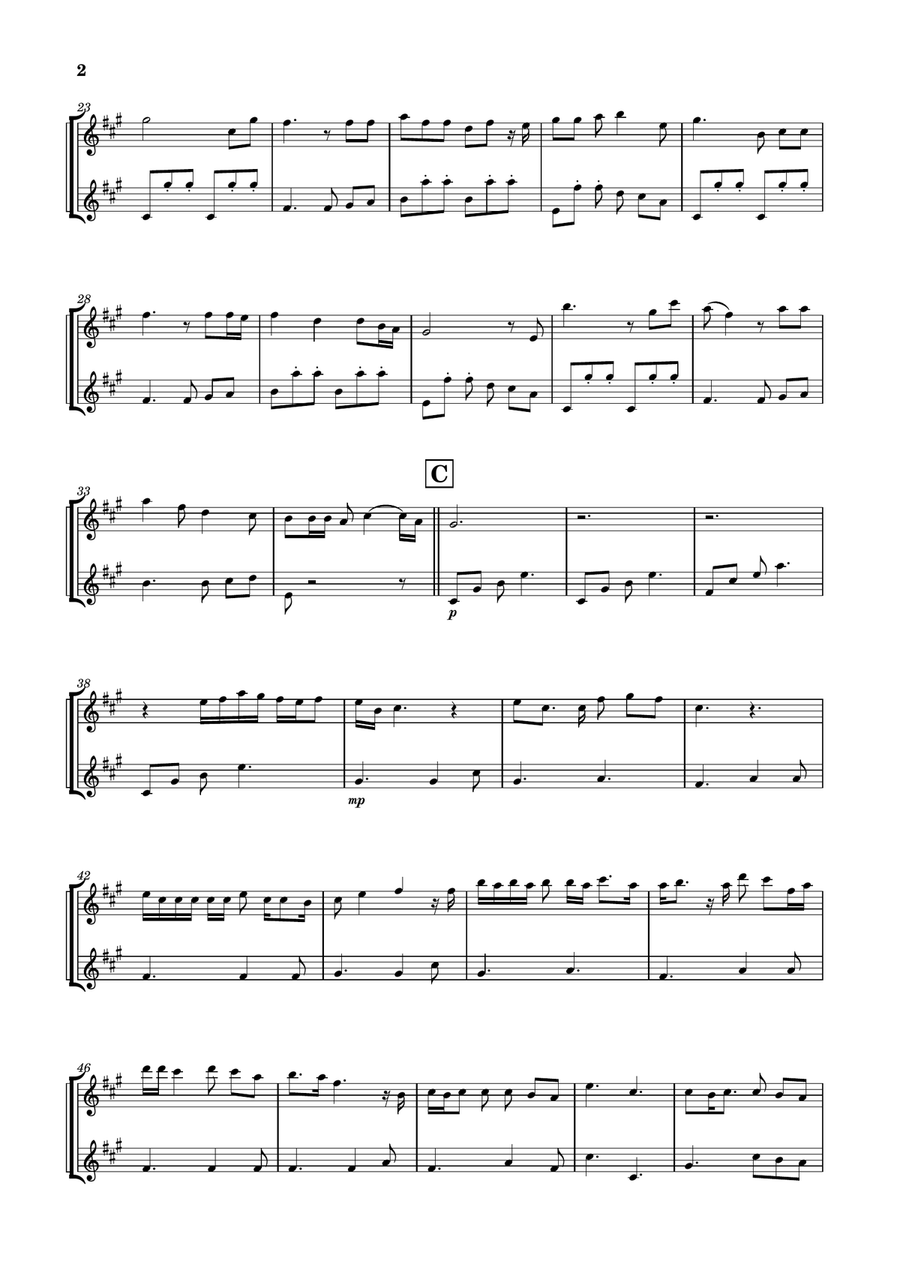 Die With A Smile Flute Duet scores gallery preview page 2