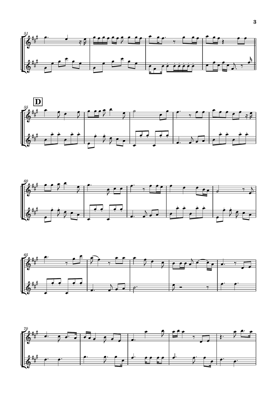 Die With A Smile Flute Duet scores gallery preview page 3