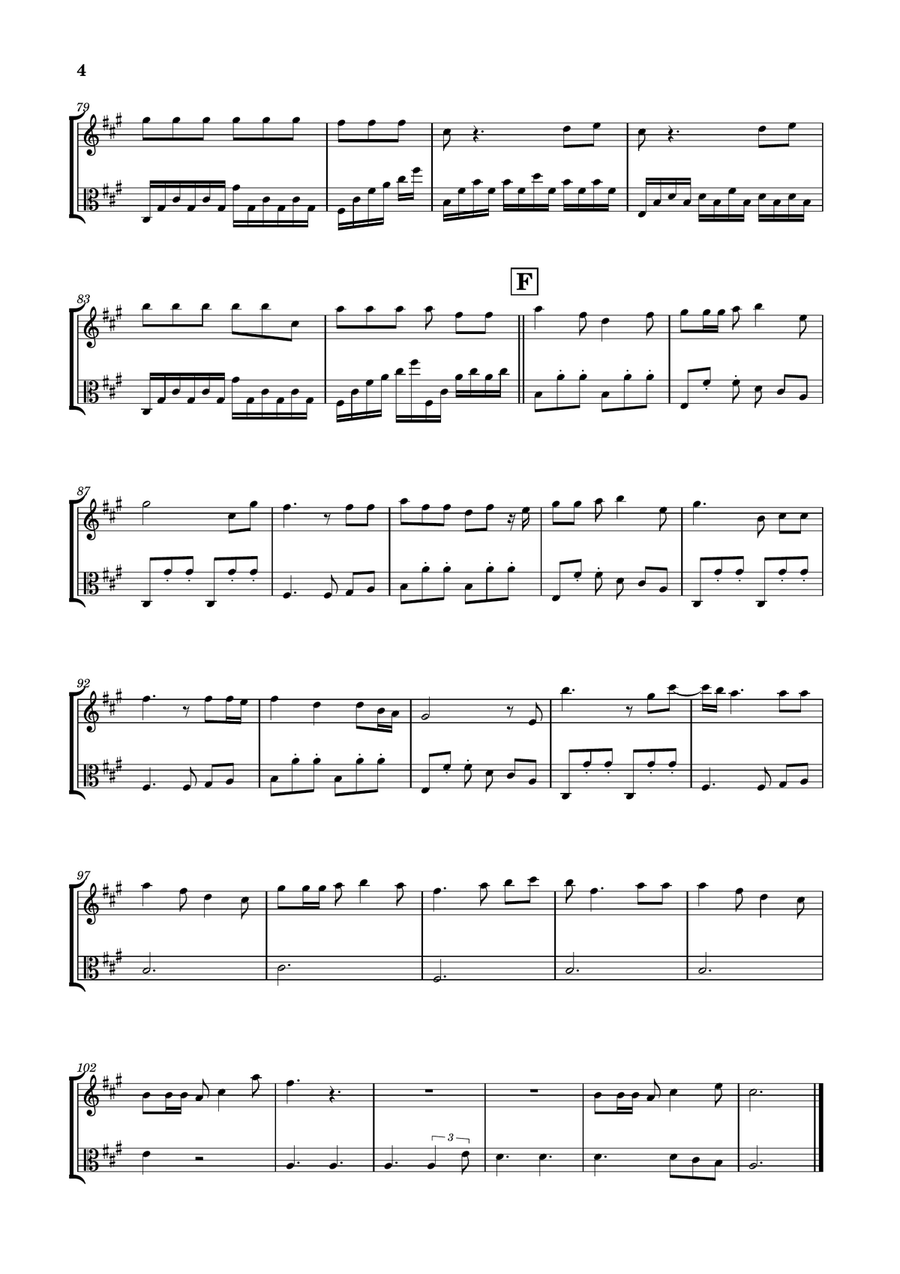 Die With A Smile String Duet scores gallery preview page 4