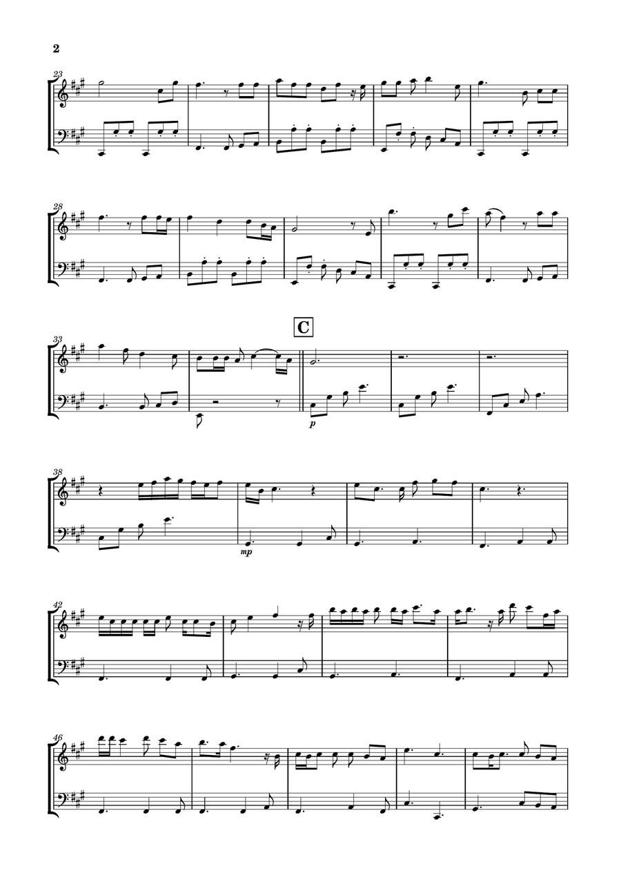 Die With A Smile String Duet scores gallery preview page 2
