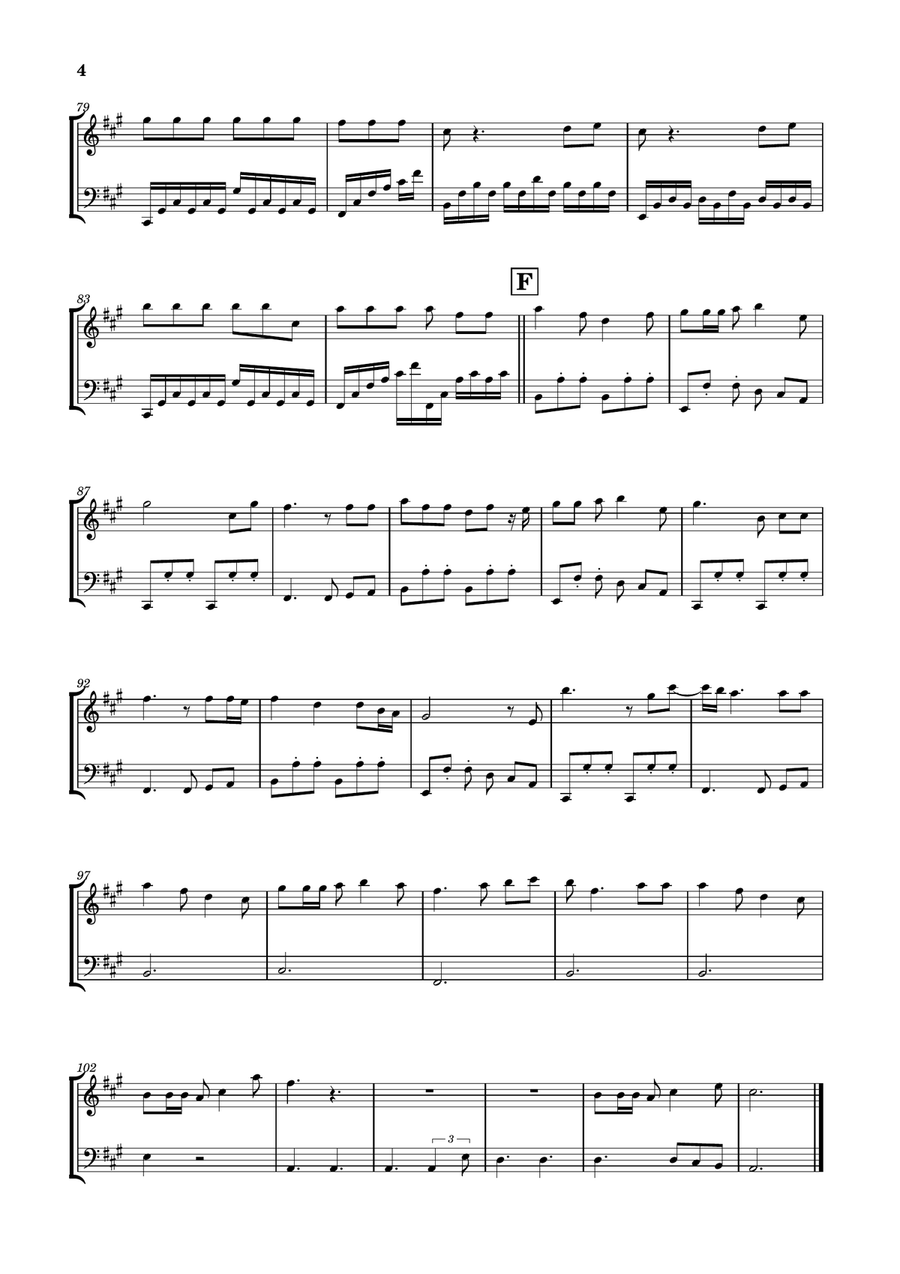 Die With A Smile String Duet scores gallery preview page 4