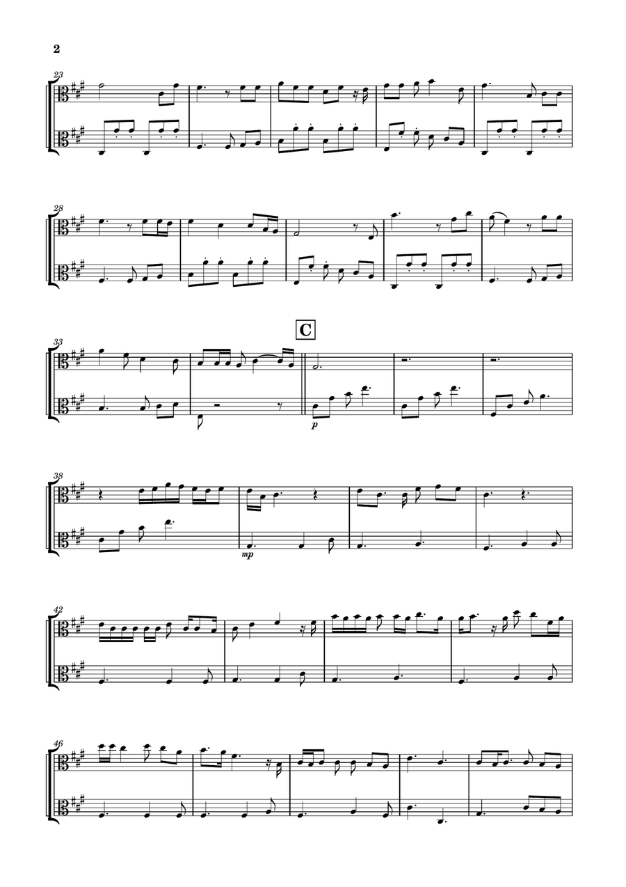 Die With A Smile String Duet scores gallery preview page 2