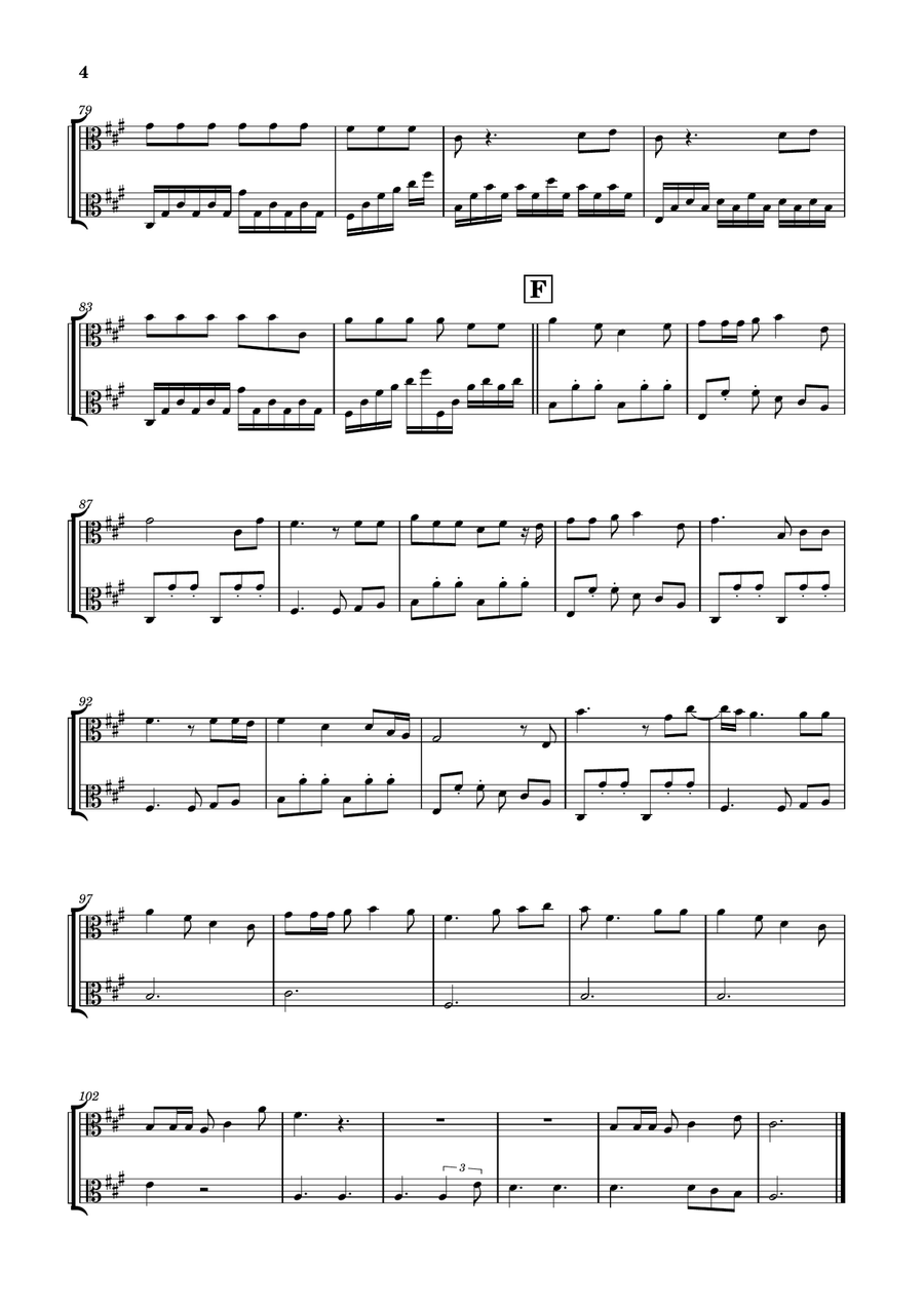 Die With A Smile String Duet scores gallery preview page 4