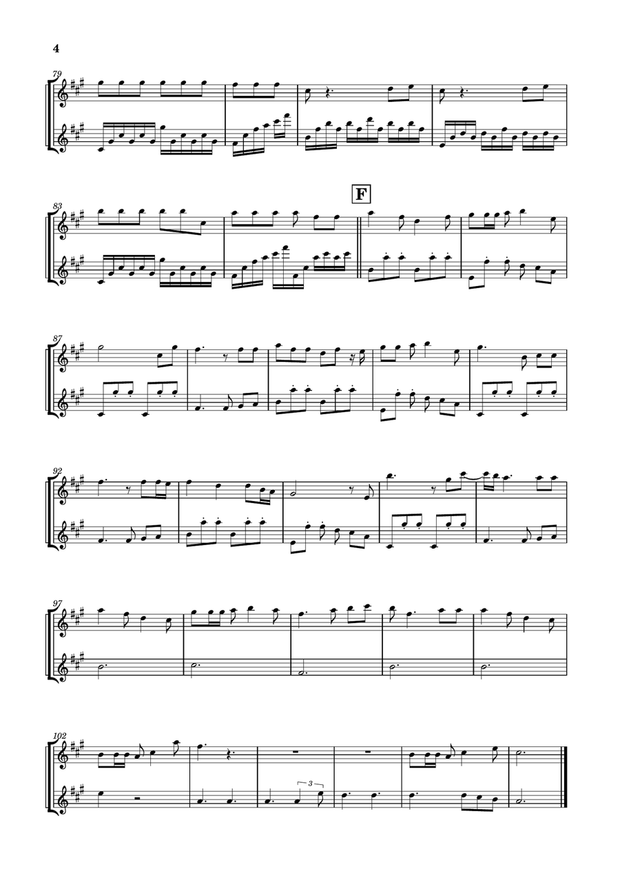 Die With A Smile String Duet scores gallery preview page 4