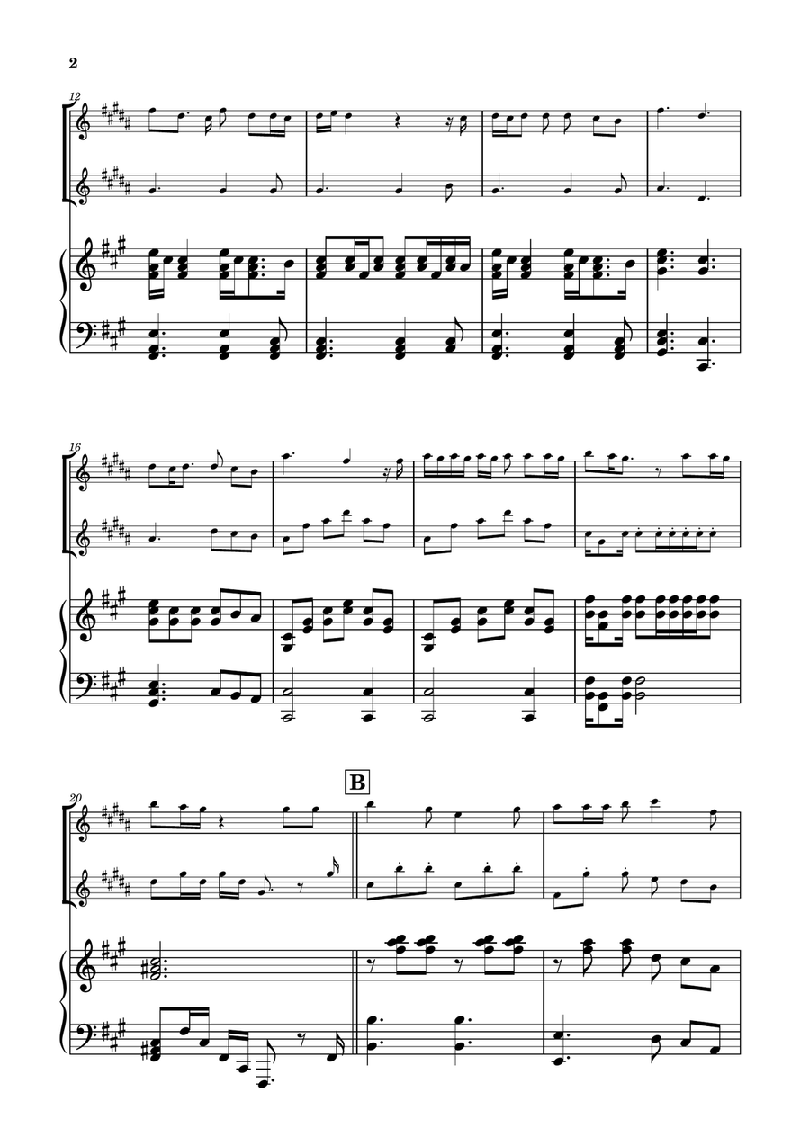 Die With A Smile Clarinet Duet scores gallery preview page 2