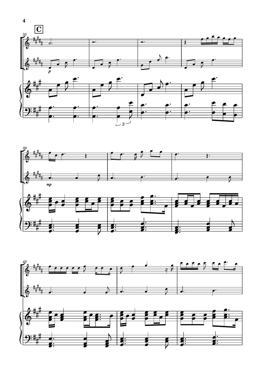 Die With A Smile Clarinet Duet scores gallery preview page 4