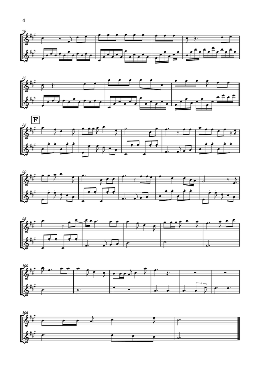 Die With A Smile Woodwind Duet scores gallery preview page 4