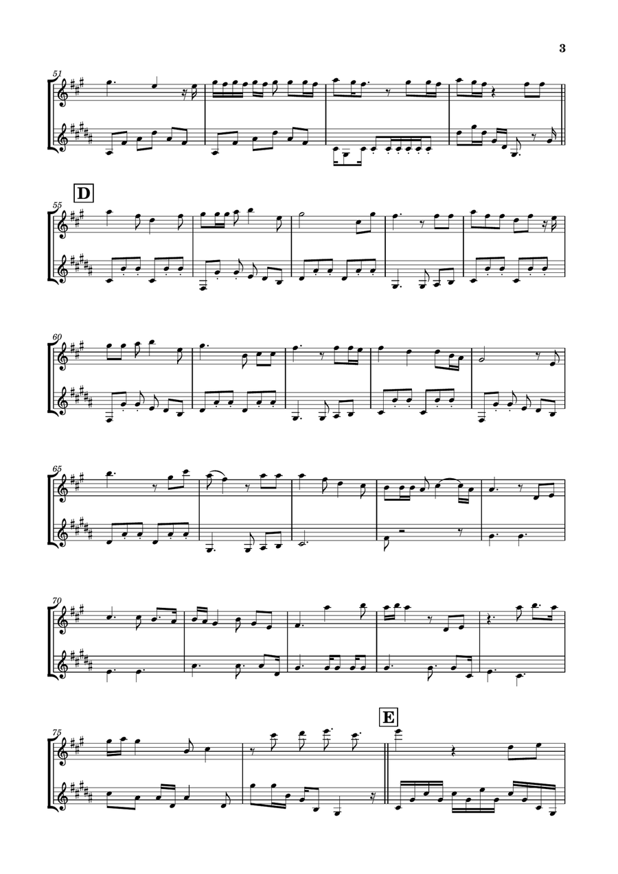Die With A Smile Woodwind Duet scores gallery preview page 3