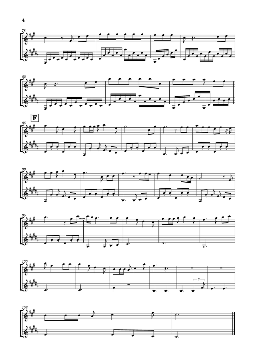 Die With A Smile Woodwind Duet scores gallery preview page 4