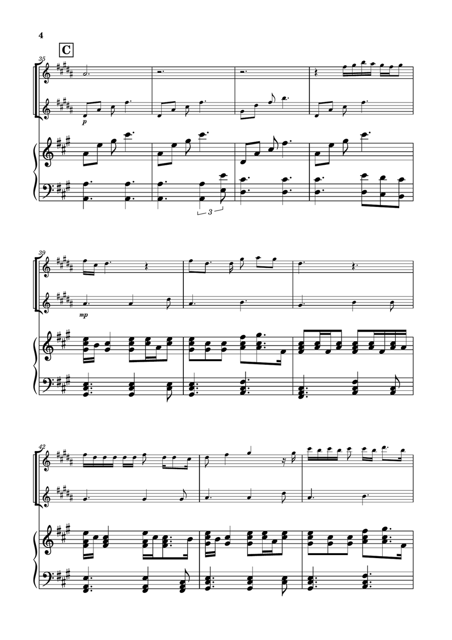 Die With A Smile Clarinet Duet scores gallery preview page 4