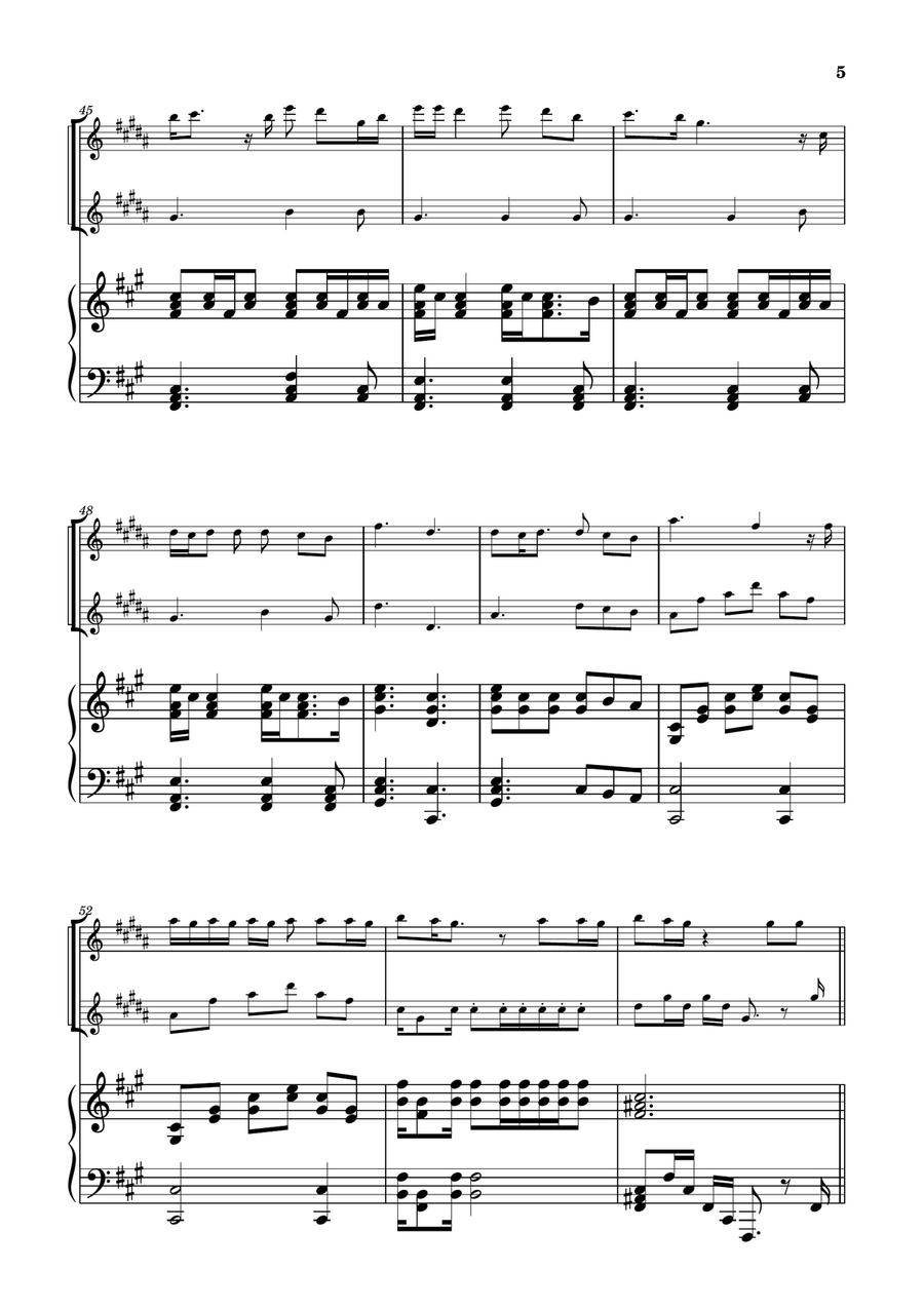 Die With A Smile Clarinet Duet scores gallery preview page 5