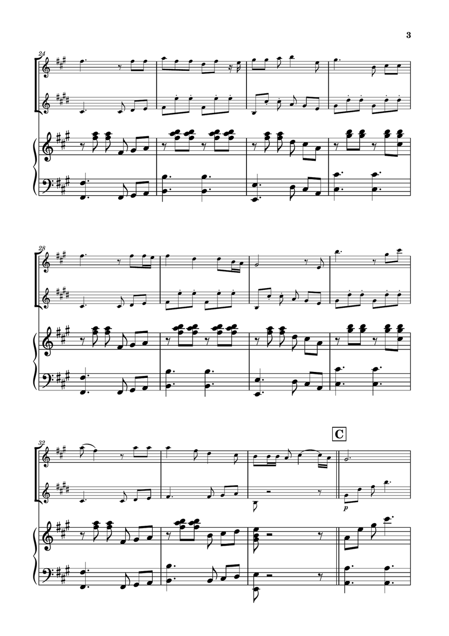 Die With A Smile Woodwind Duet scores gallery preview page 3