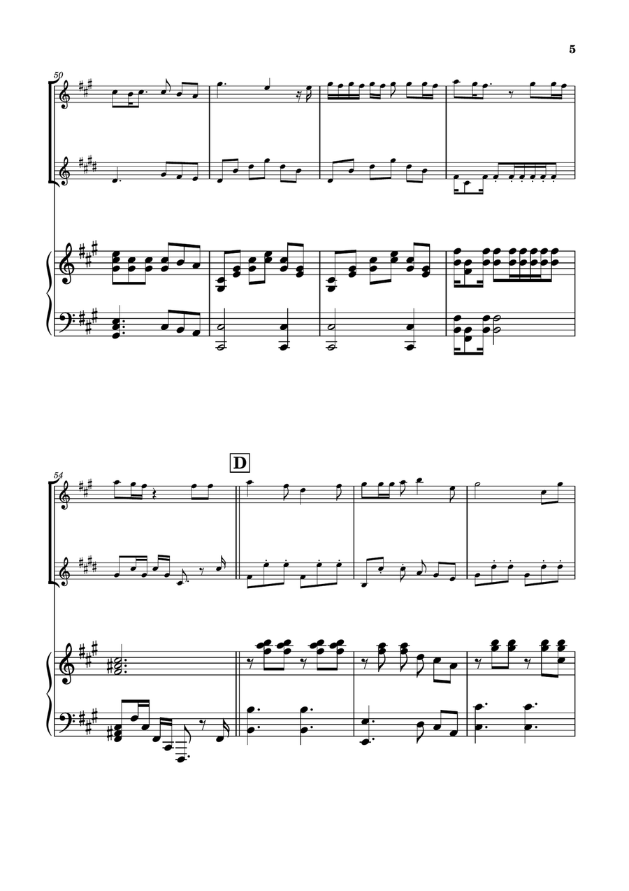 Die With A Smile Woodwind Duet scores gallery preview page 5
