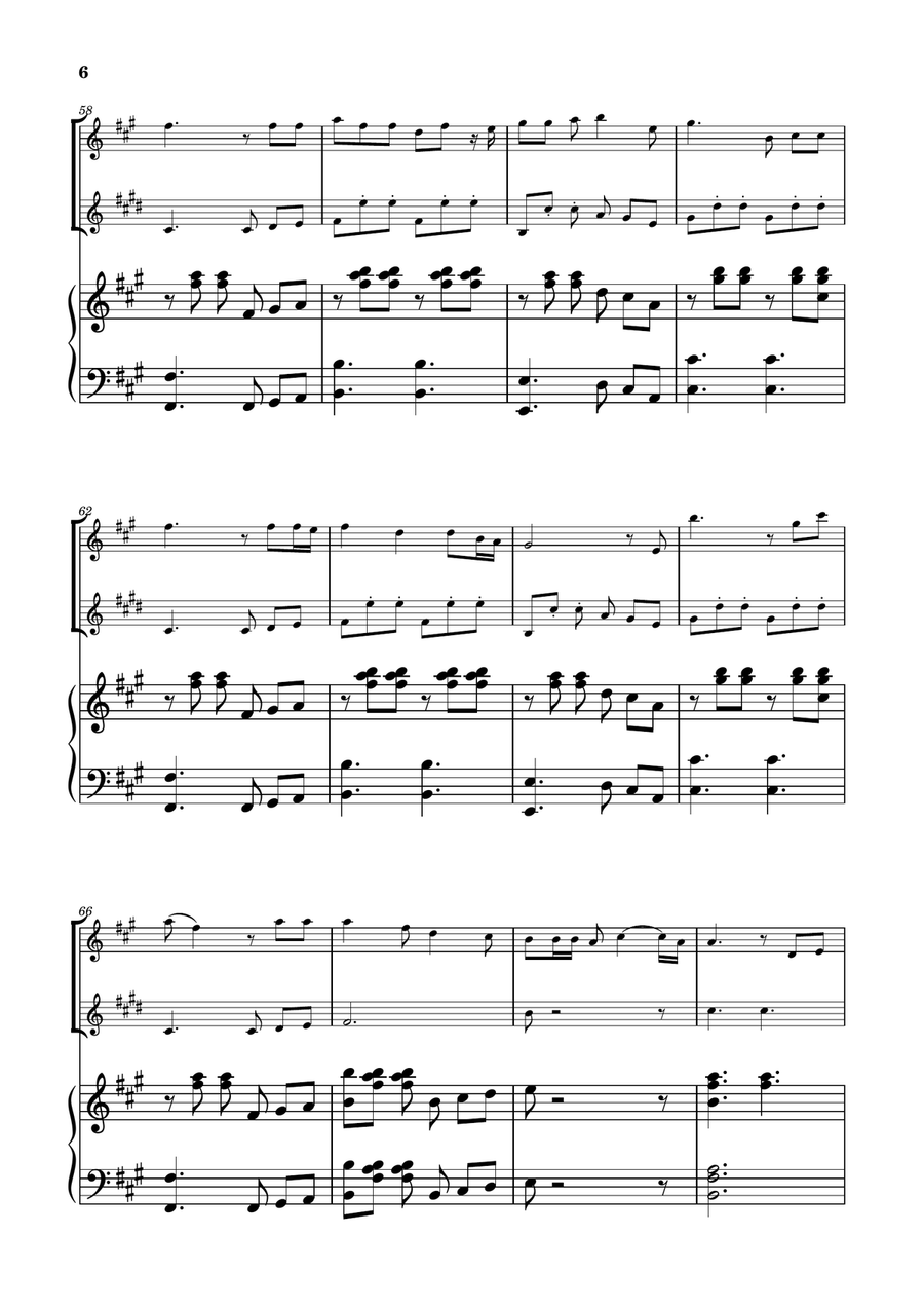 Die With A Smile Woodwind Duet scores gallery preview page 6