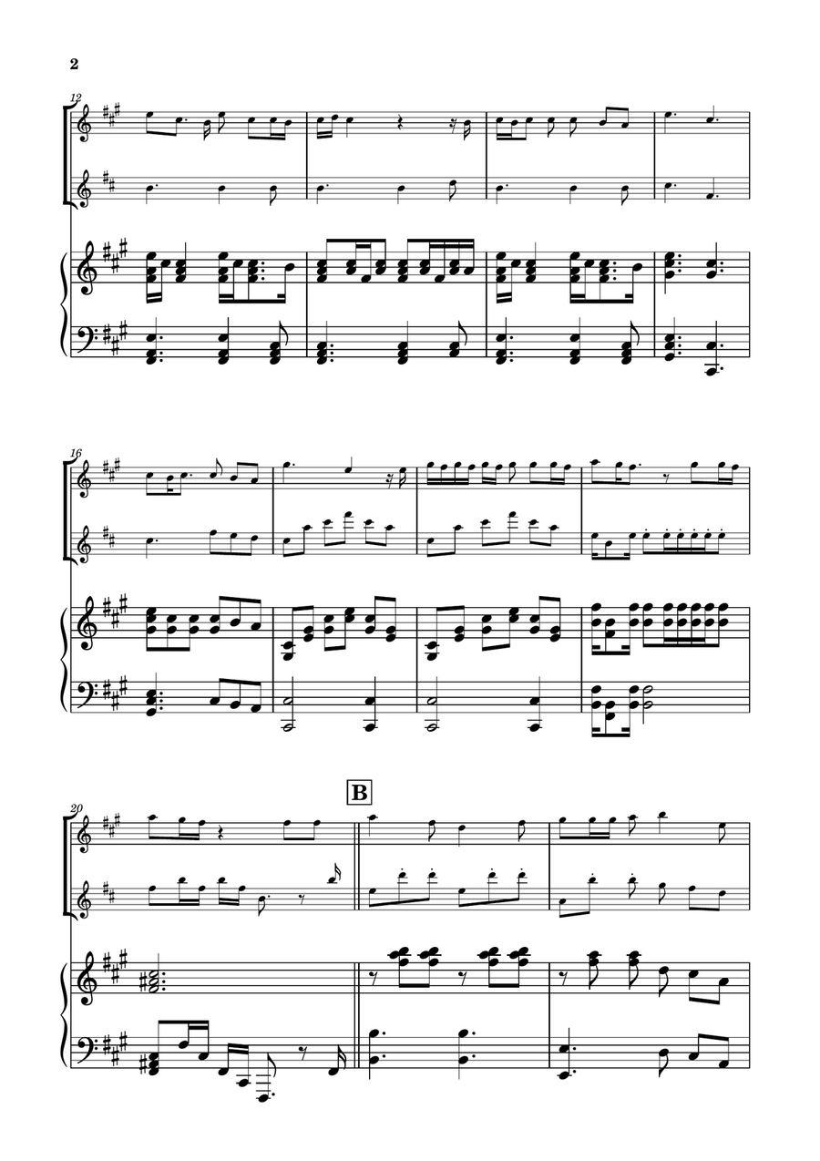 Die With A Smile Flute Duet scores gallery preview page 2